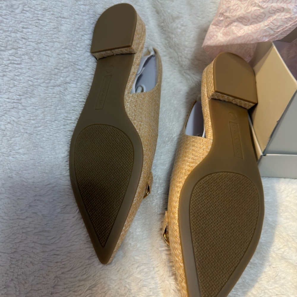 Bandolino Women's Alex Flat, Light Natural 111, Size 7.5- New in Box- sling back - Picture 9 of 14